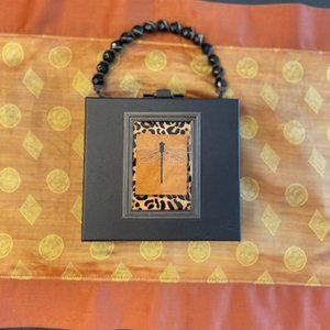 Fun and funky Dragonfly metal purse